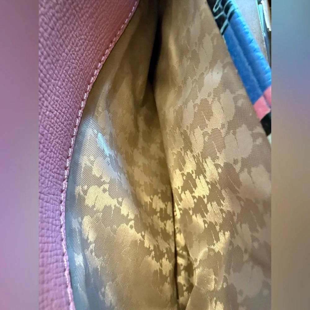 NWT - Brand New Karl Lagerfeld Pink and Blue Leather Crossbody bag - Picture 4 of 8